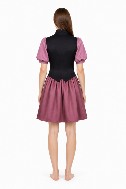 The Owl House Amity Cosplay Costume: Top and Skirt back view