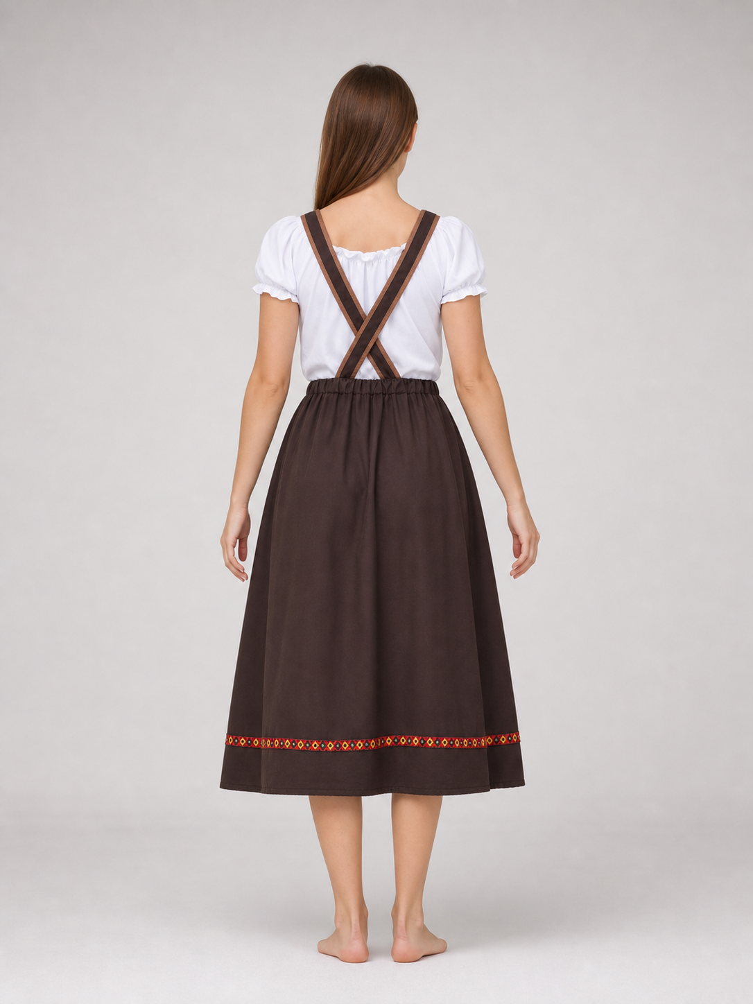 Oktoberfest Beer Maid Costume with Apron back view