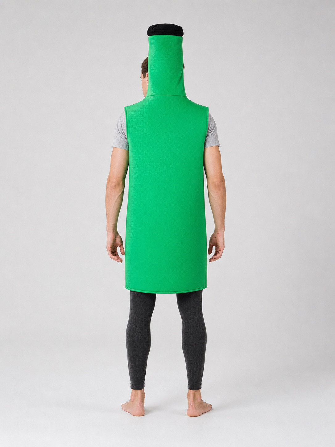 Halloween Beer Bottle Costume with Hood back view 2