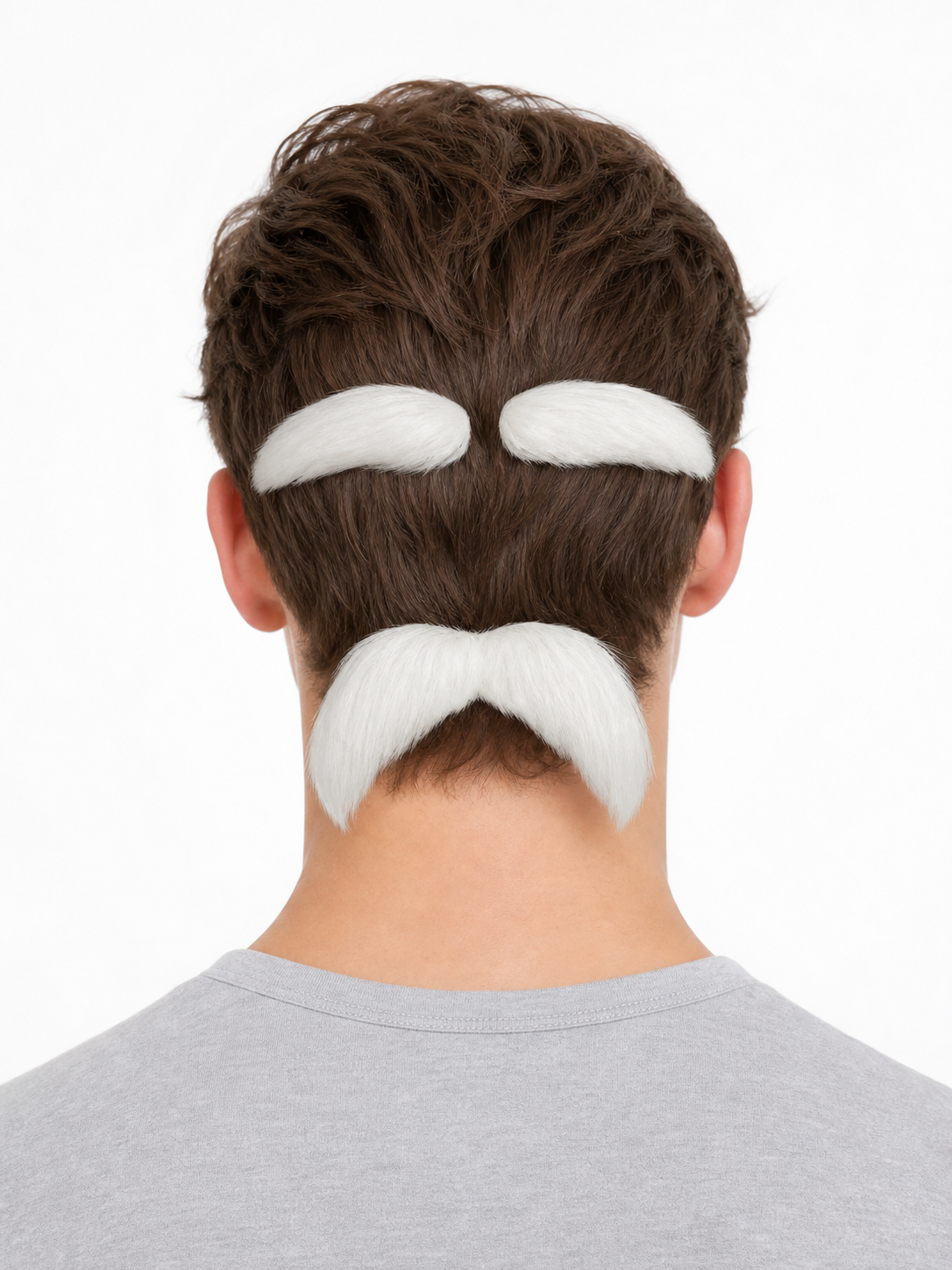 Carnival Set: Fake Mustache and White Eyebrows
