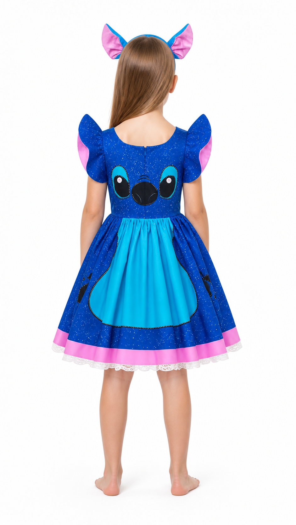 Stitch Halloween Carnival Dress with Headband back view