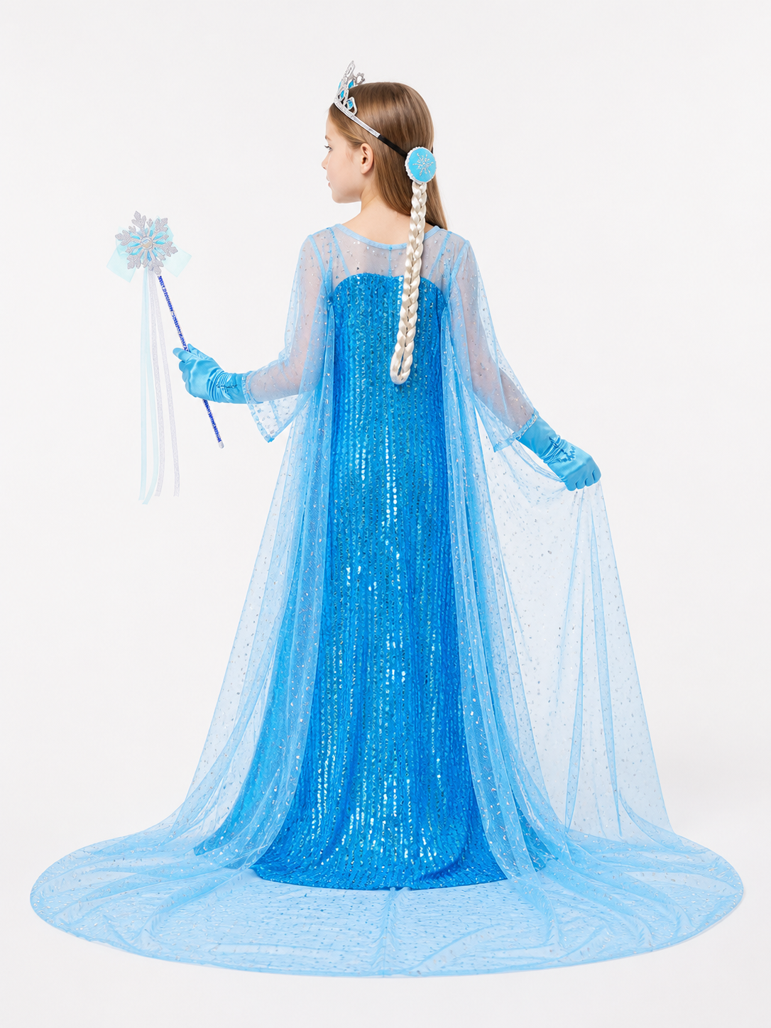 Snow Queen Costume for Halloween back view