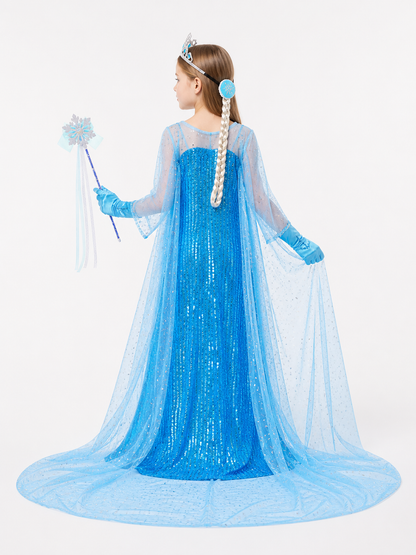 Snow Queen Costume for Halloween back view