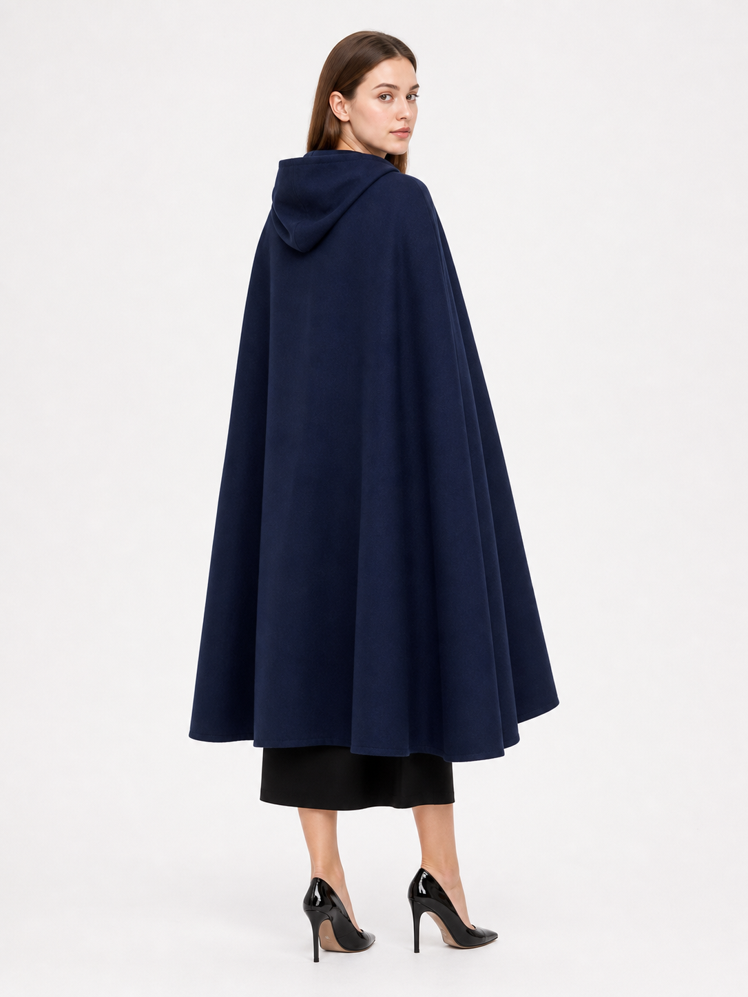Blue Medieval Hooded Costume Cloak