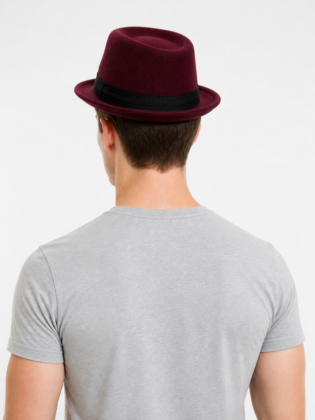 Carnival Fedora Hat with Ribbon and Wide Brim