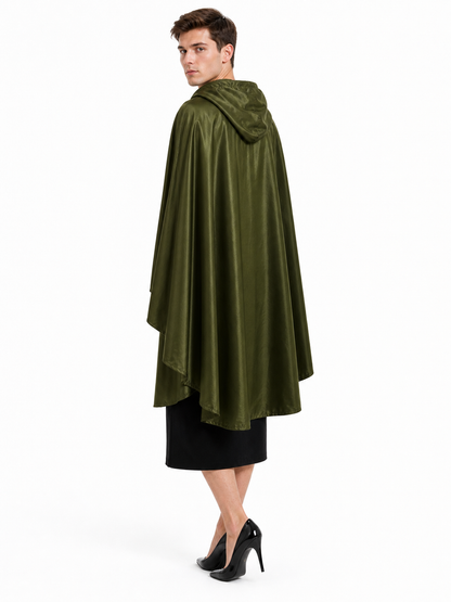 Green Costume Cloak with a Large Hood