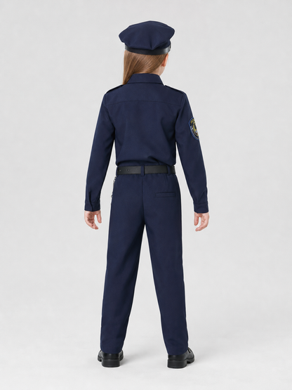 Long-Sleeve Police Jumpsuit for Role-Play