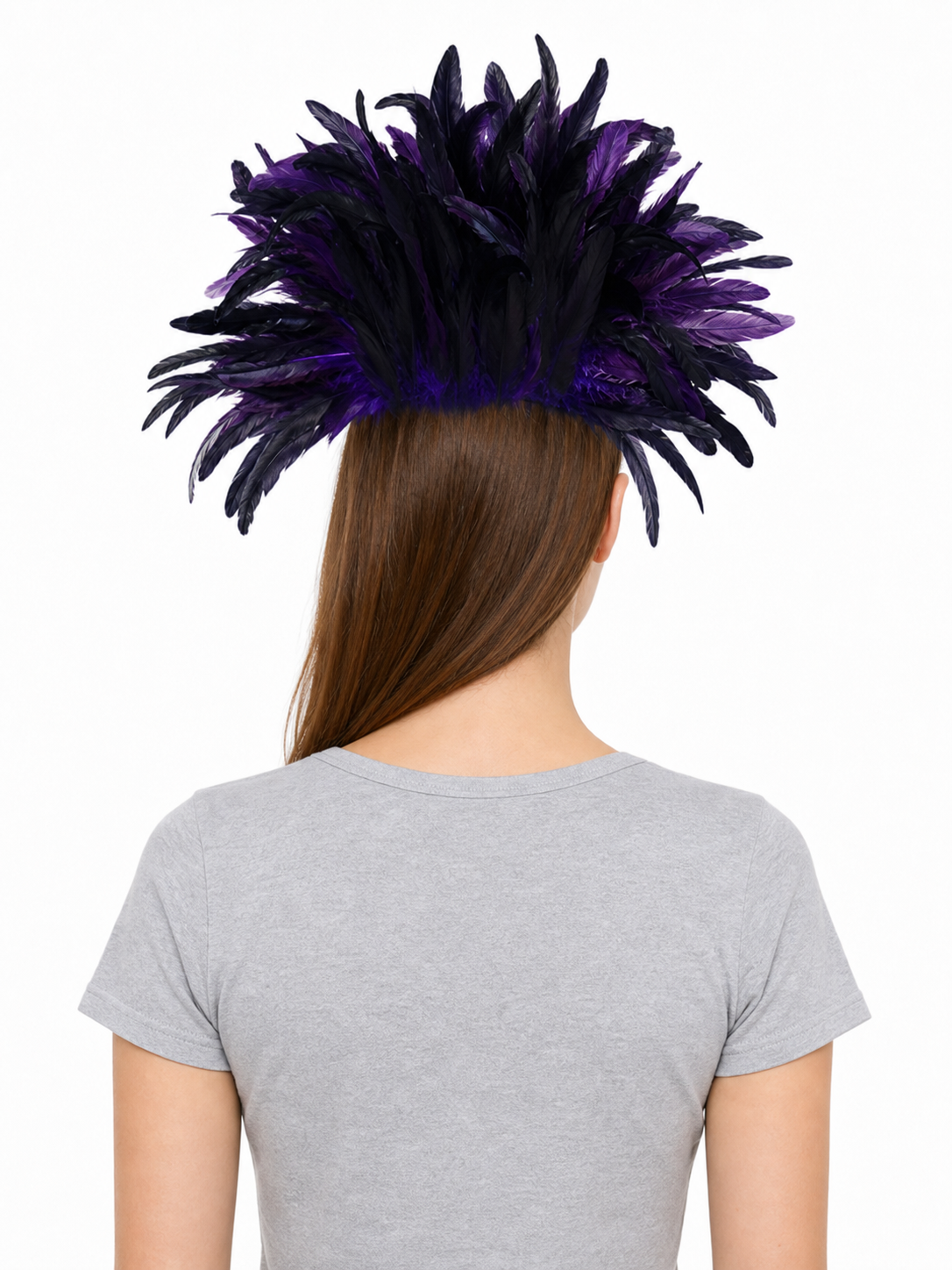 Carnival Headpiece with Feathers and Mask