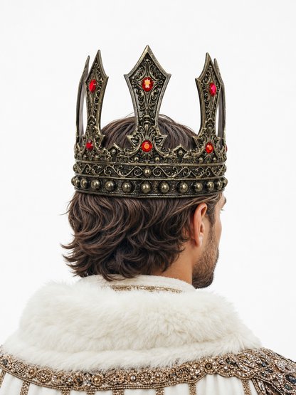 Carnival Crown with Red Rhinestones for Cosplay