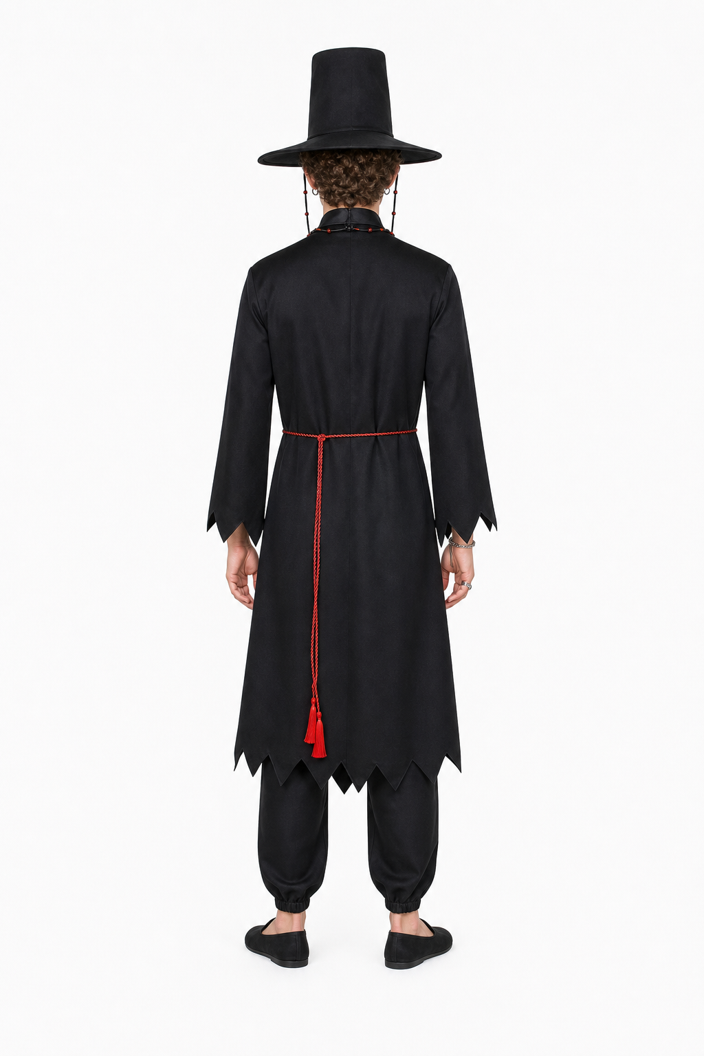 Cosplay Costume with Hat and Jewelry back view