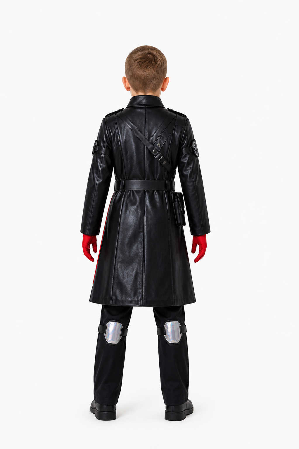 Tactical Prison Warden Costume with Belt and Pockets back view
