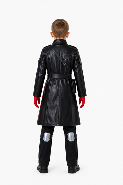 Tactical Prison Warden Costume with Belt and Pockets back view
