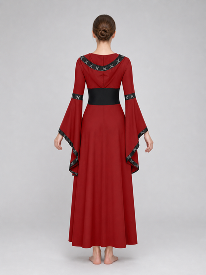 Gothic Medieval Hooded Dress