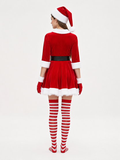 Santa Claus Costume for New Year's Celebrations and Cosplay back view