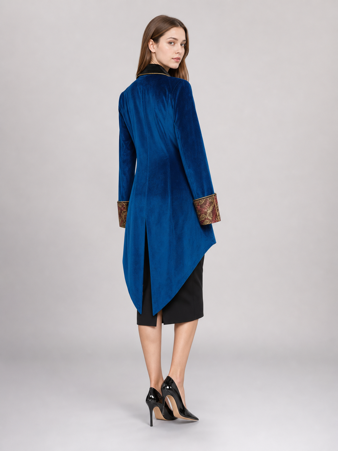 Vintage-Style Blue Carnival Tailcoat
