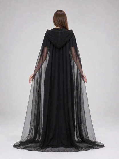 Gothic hooded costume dress for Halloween back view 2