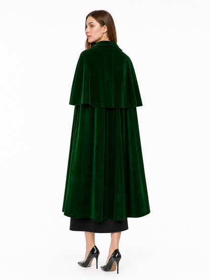 Dark Green Carnival Cloak for a Costume Look