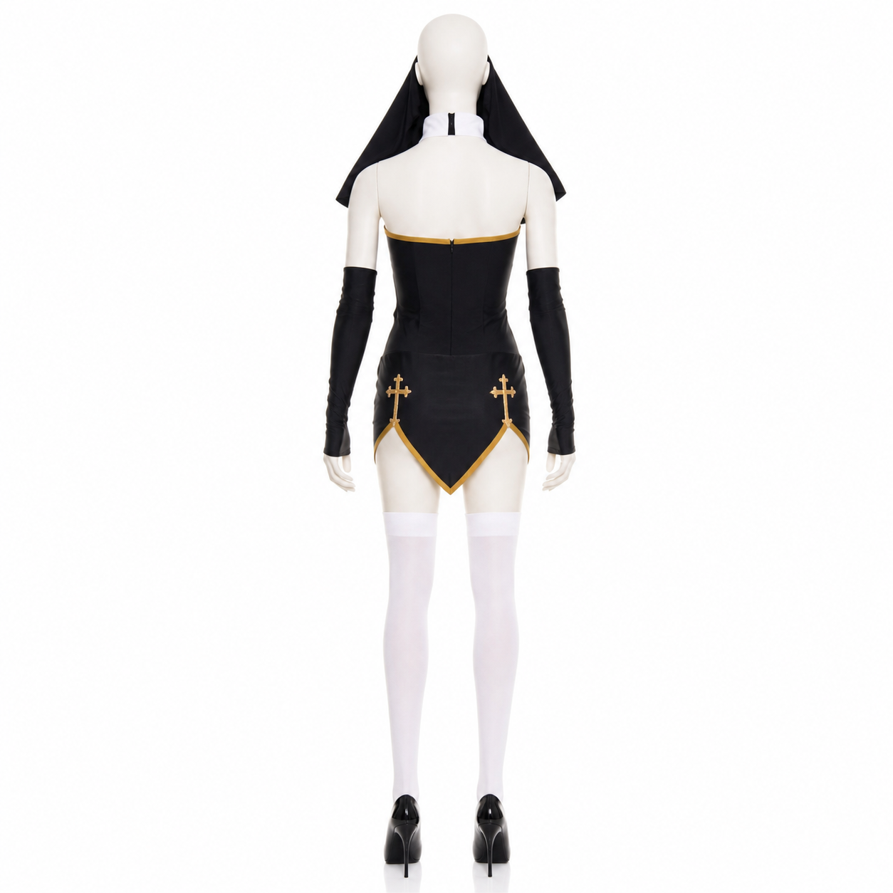 Religious Hooded Robe with Crosses