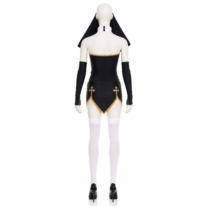 Religious Hooded Robe with Crosses