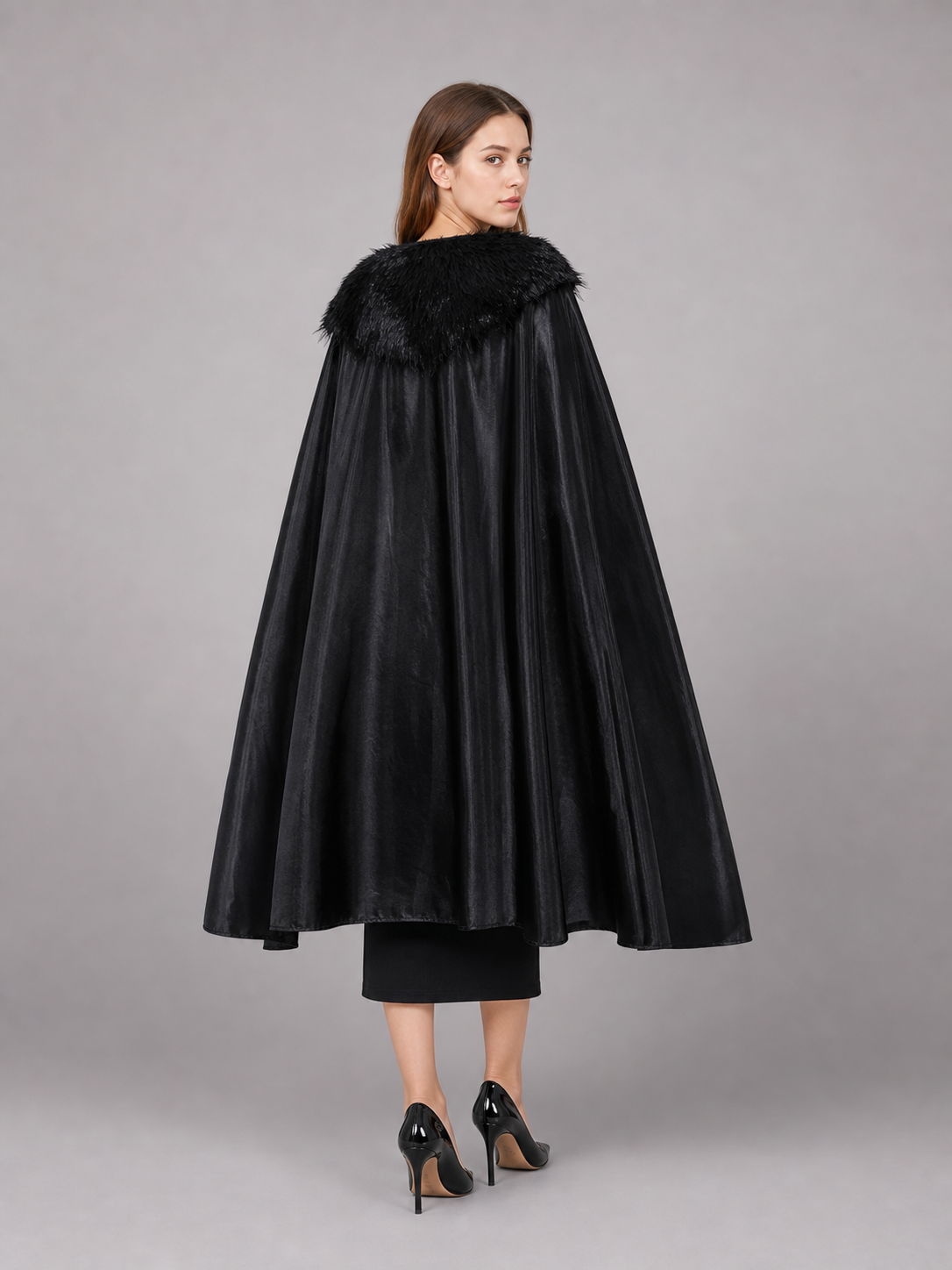 Black Costume Cloak for Witch Cosplay