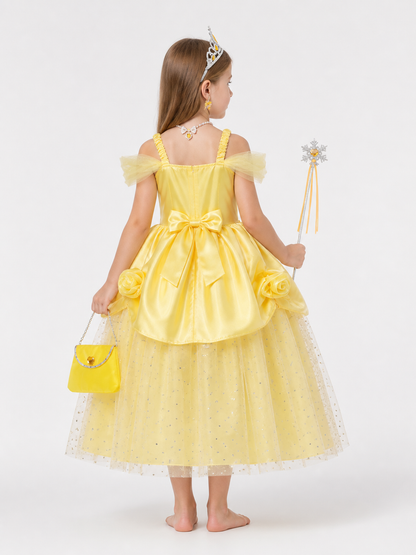 Yellow Princess Halloween Costume back view