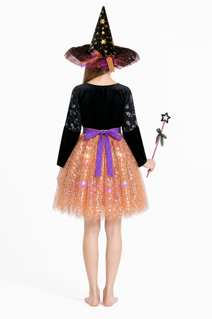 Carnival Costume with Hat and Magic Wand