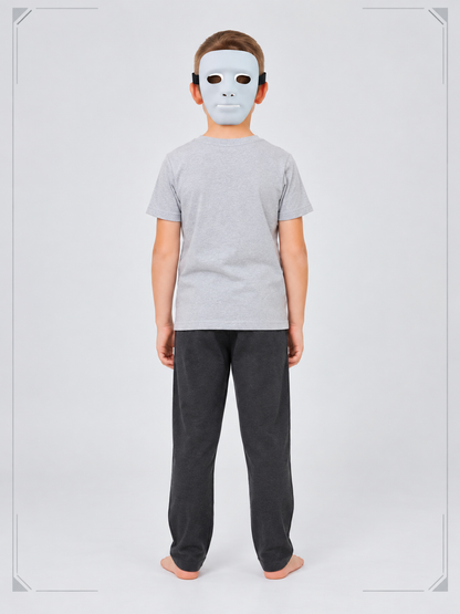 White Full-Face Carnival Mask with Cutouts