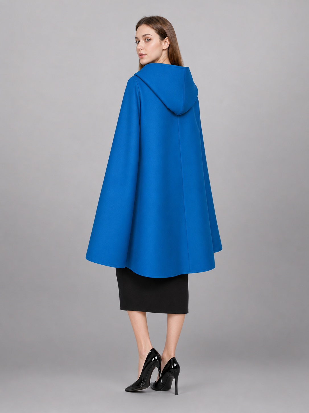 Blue Hooded Carnival Cloak for Cosplay