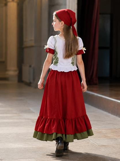 Children's Folk-Style Stage Costume back view