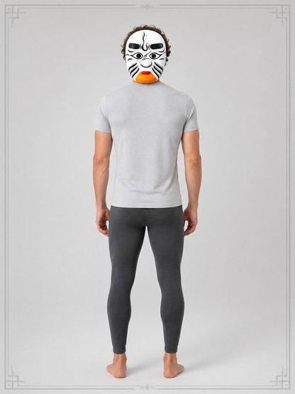 White Painted Carnival Mask for Halloween and Cosplay back view