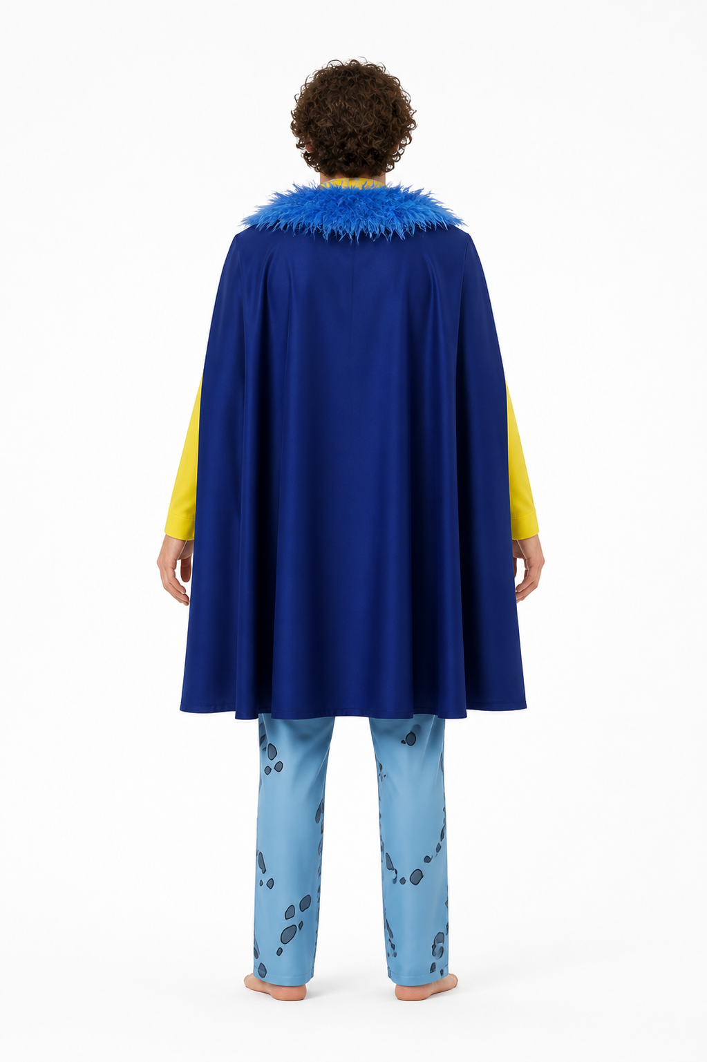 Trafalgar Law Cosplay Costume with Cape and Pants back view