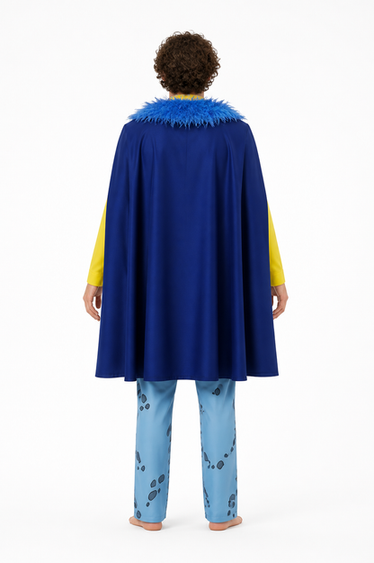 Trafalgar Law Cosplay Costume with Cape and Pants back view