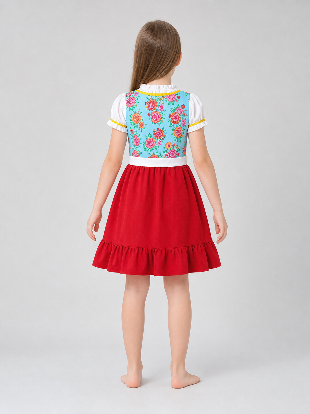 Folk-Style Carnival Dress with Apron