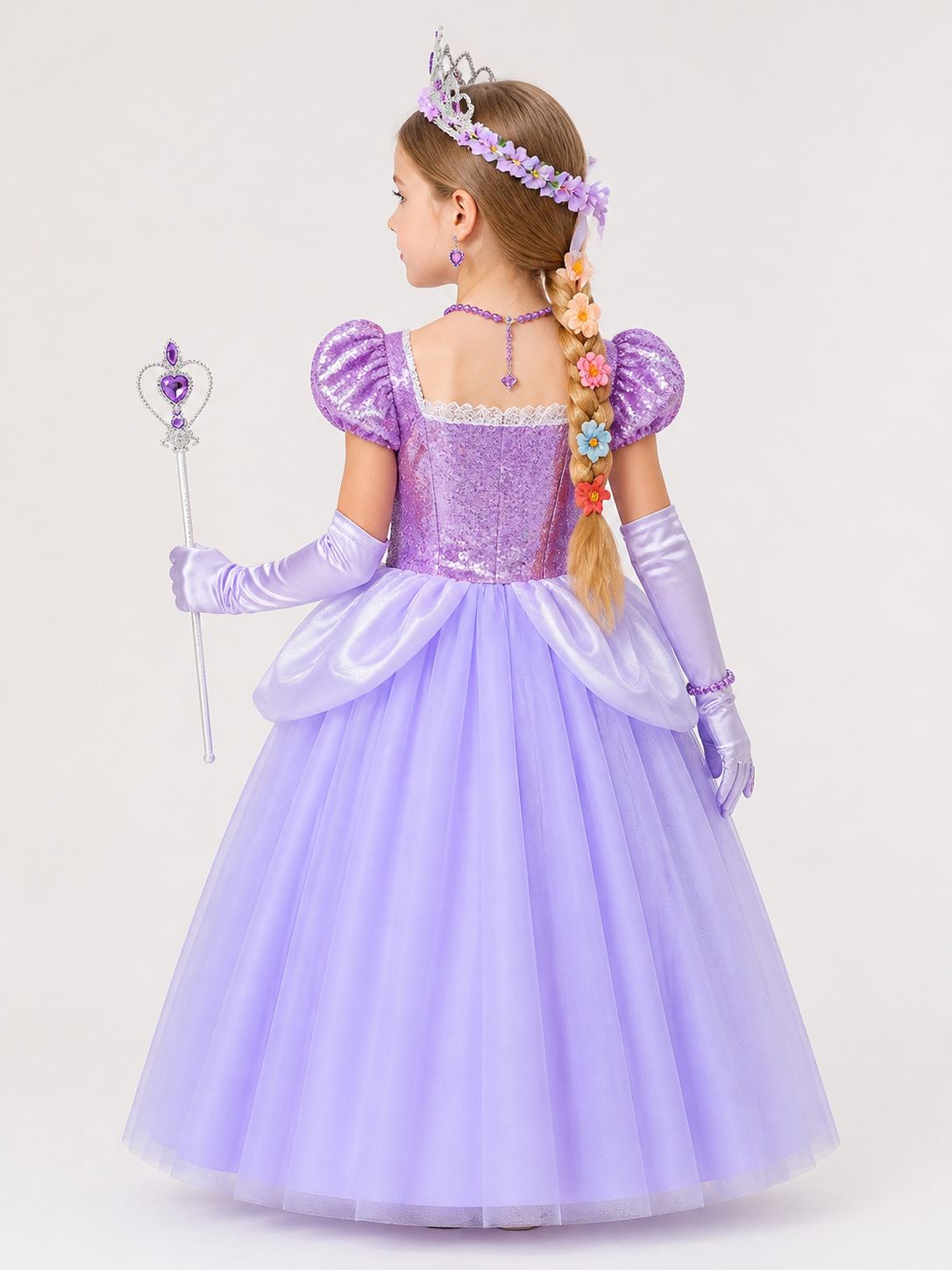 Lilac Princess Costume for Halloween back view