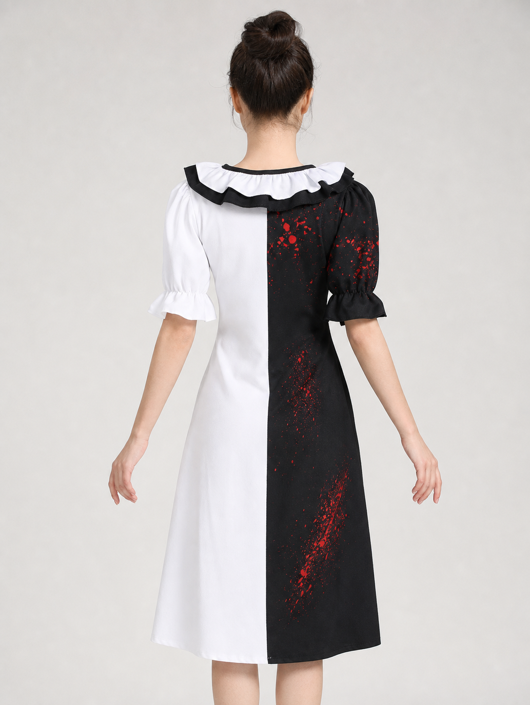 Clown Costume Dress for Halloween with Blood Print