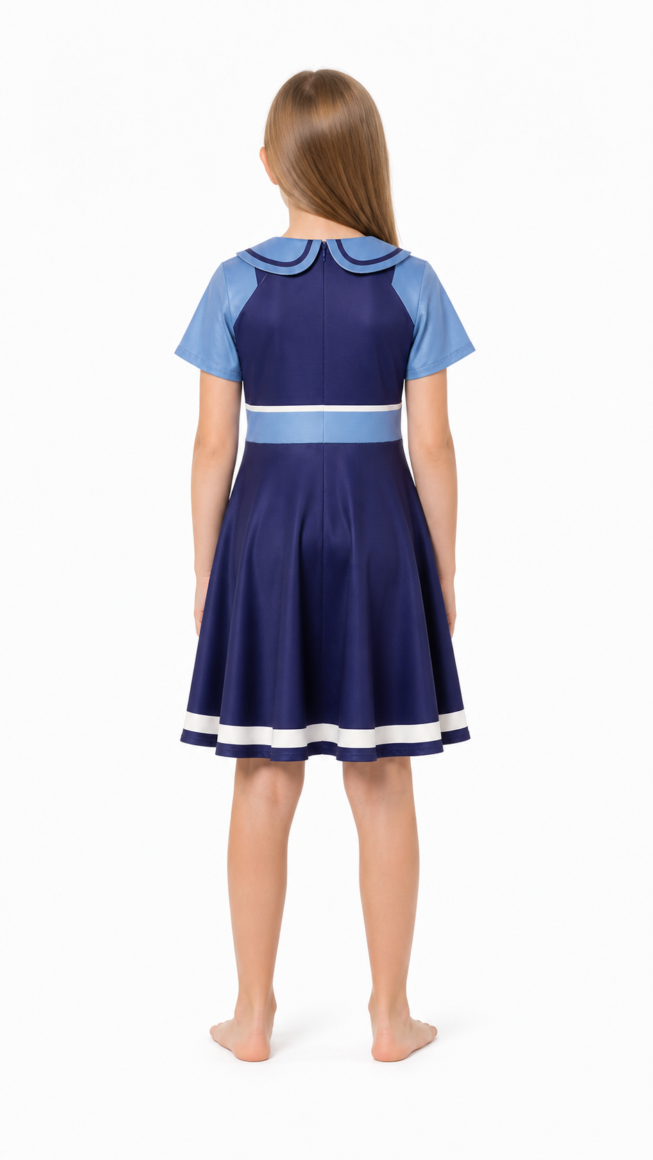 Judy Rabbit Costume from Zootopia, Collared Dress back view