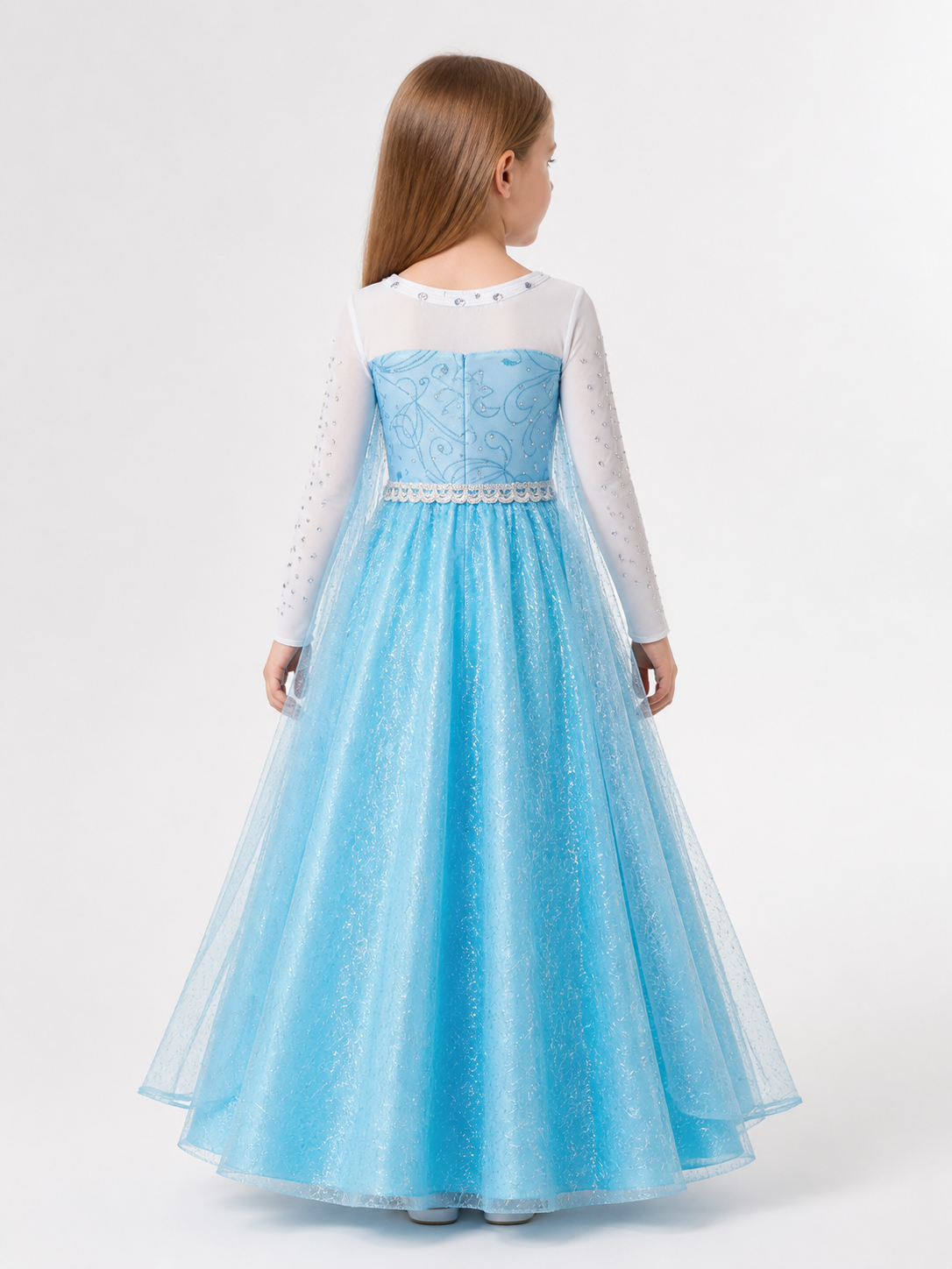 Blue Princess Costume Dress for Halloween back view