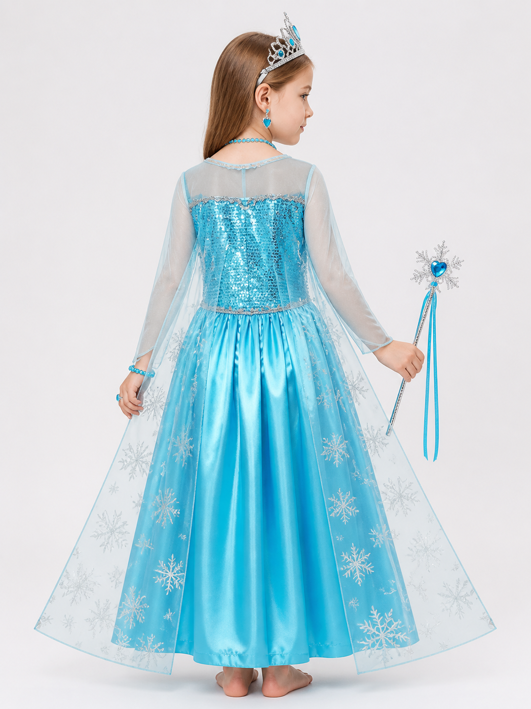 Halloween Princess Costume with Accessories back view