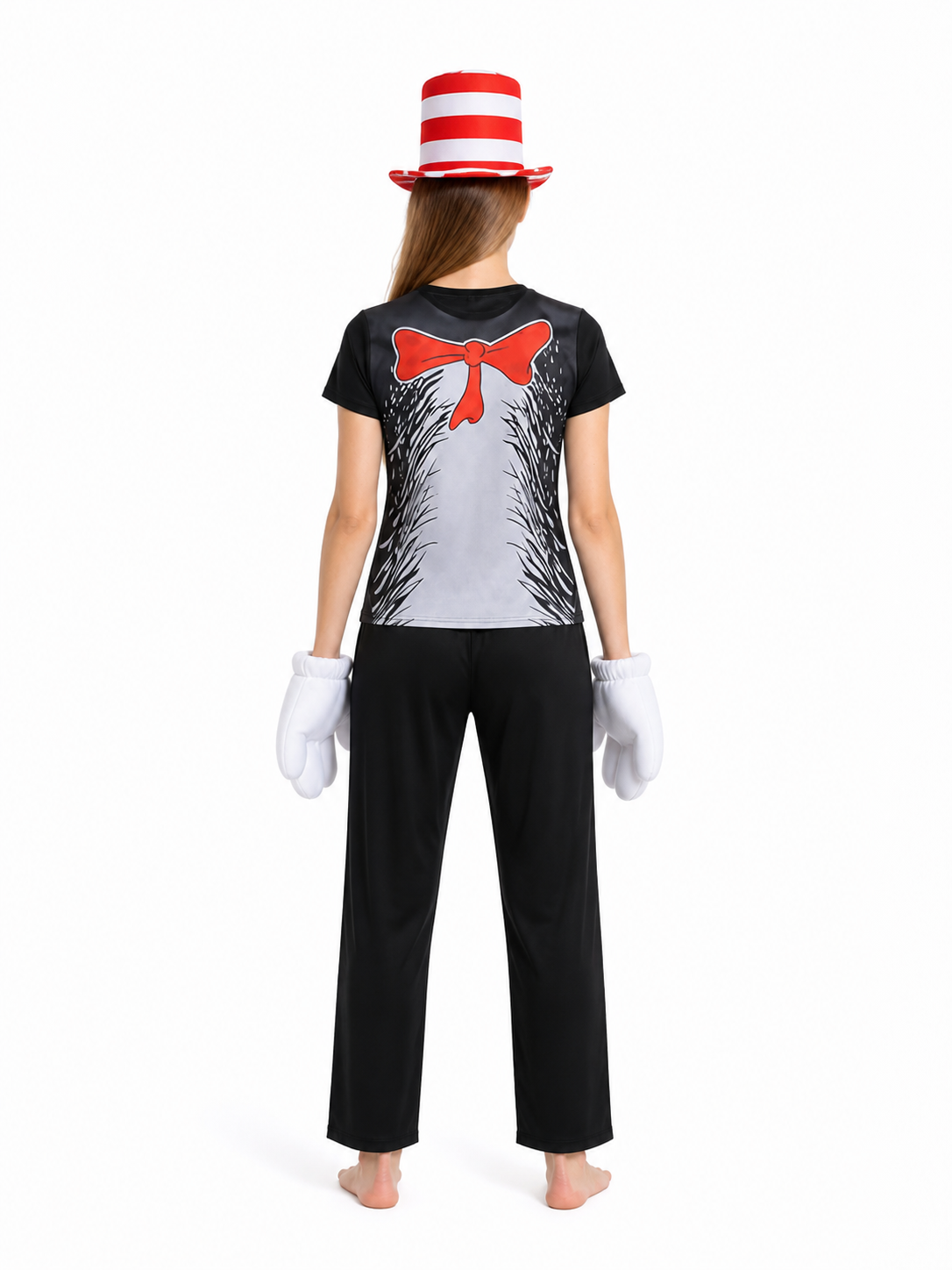 The Cat in the Hat Cosplay Costume Set back view