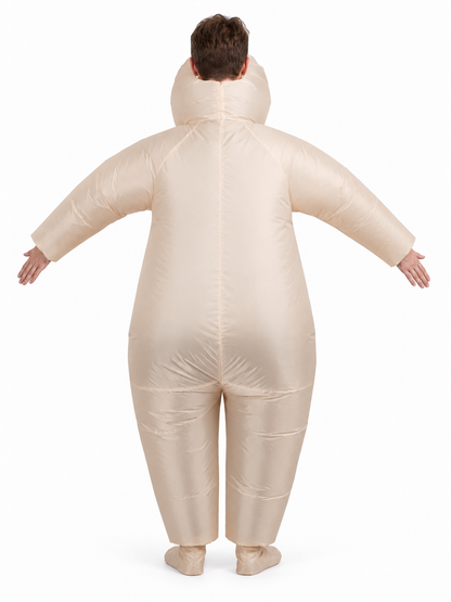 Inflatable cartoon one-eyed character costume cream