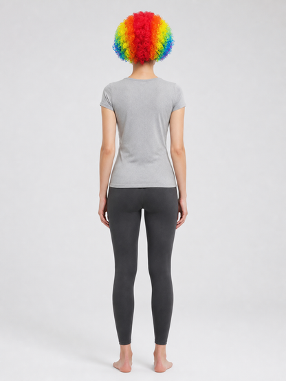 Multicolor Curly Carnival Wig for Halloween back view