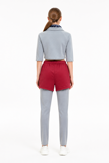 Eleven Costume with Sweatshirt, Pants, and Shorts back view