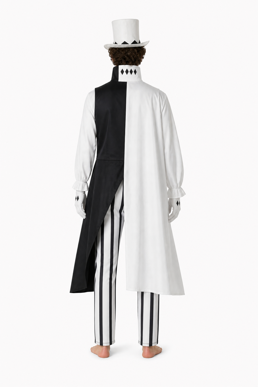 Nikolai Gogol Cosplay Costume with Cloak and Top Hat back view