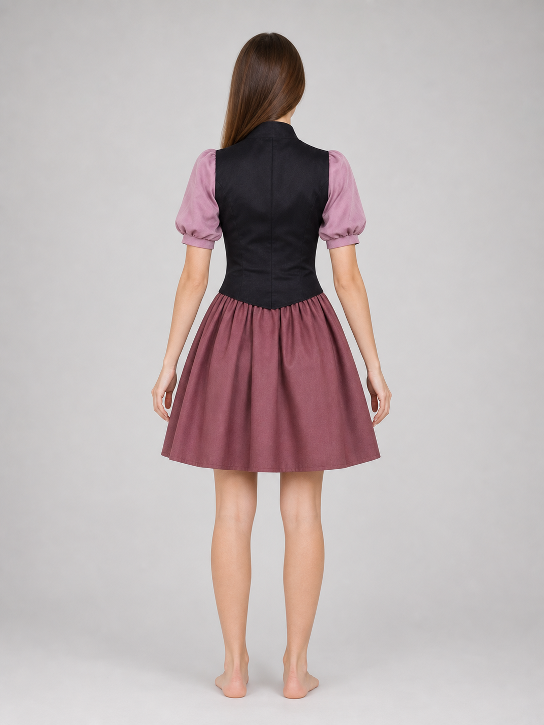Cosplay costume: top with collar and full skirt