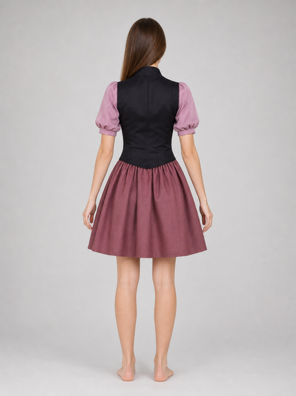 Cosplay costume: top with collar and full skirt