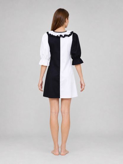 Black and White Clown Costume for Stage and Parties