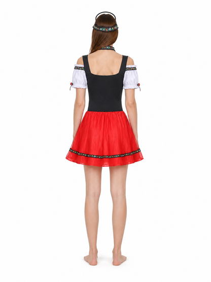 Historical Ethnic Costume: Dress and Headband back view
