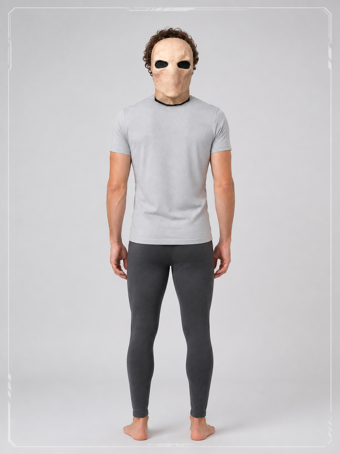Light Brown Faceless Halloween Mask back view