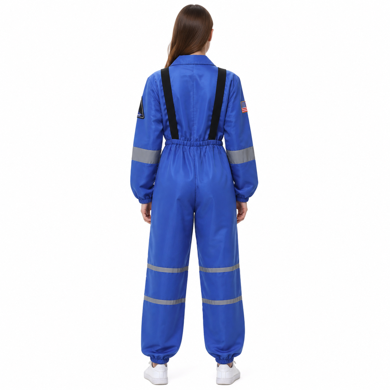 Astronaut Costume with Patches and Reflective Stripes