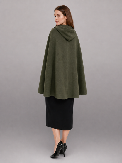 Olive Green Costume Cloak with Hood